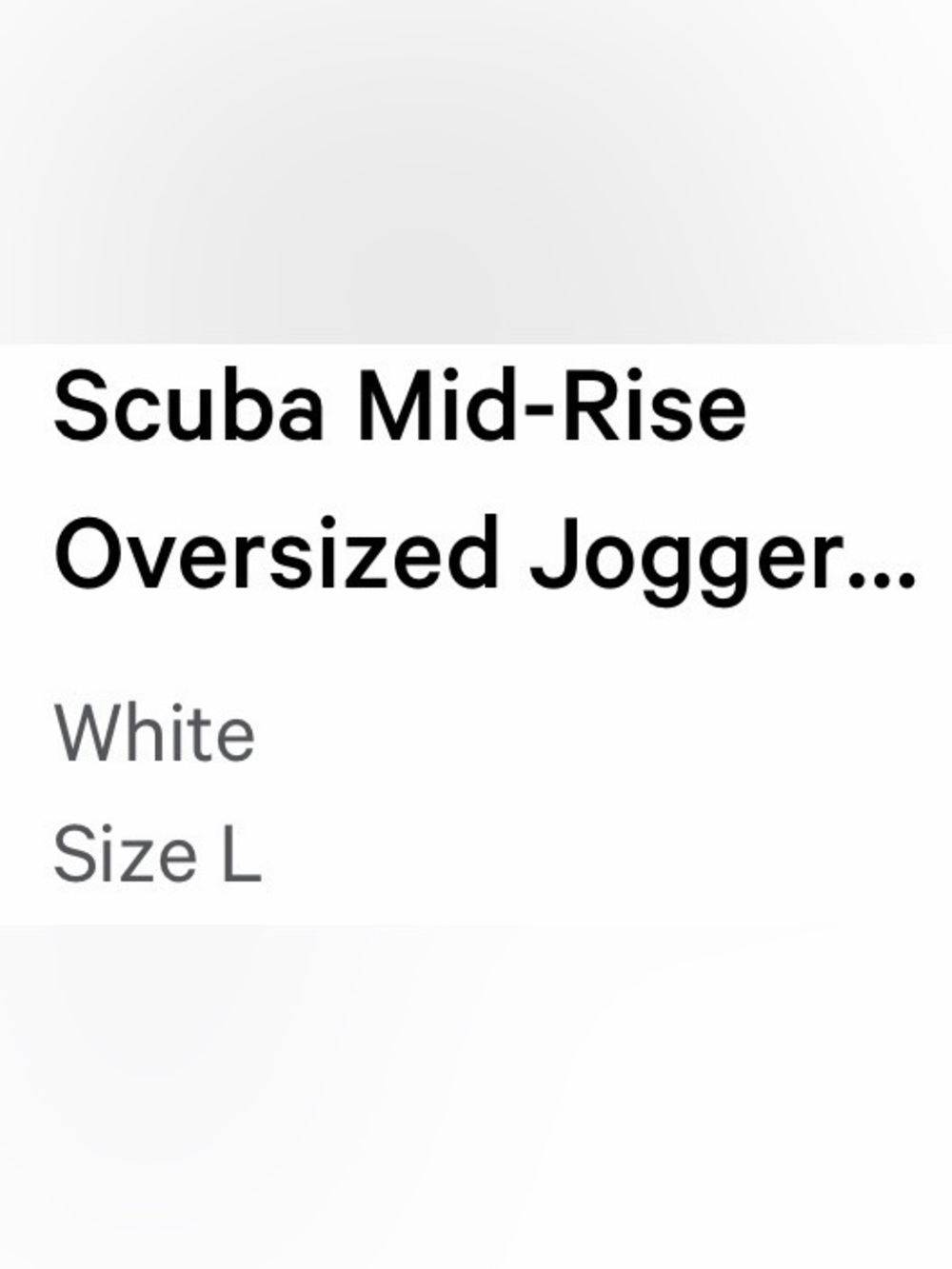 lululemon athletica White Scuba MR Oversized Jogger - Picture 8 of 8